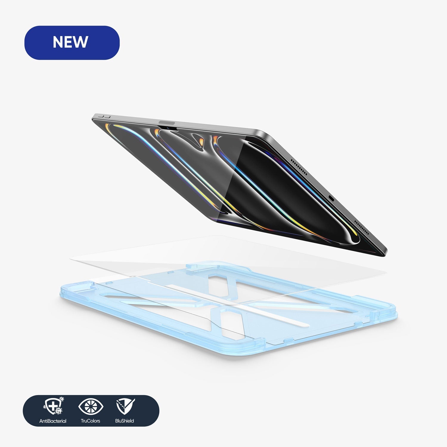 ONETIME NanoArmour 13 inch for iPad Pro 2024-2025 Ultra Clear Screen Protector: Clear Blue Light Blocker, No Blue Tint, TruColor
