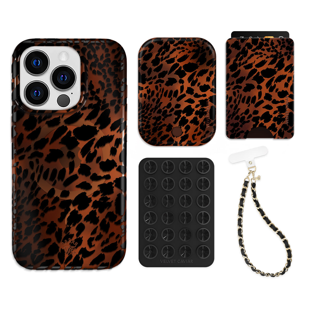 Leopard Tort iPhone Bundle Set - Wallet