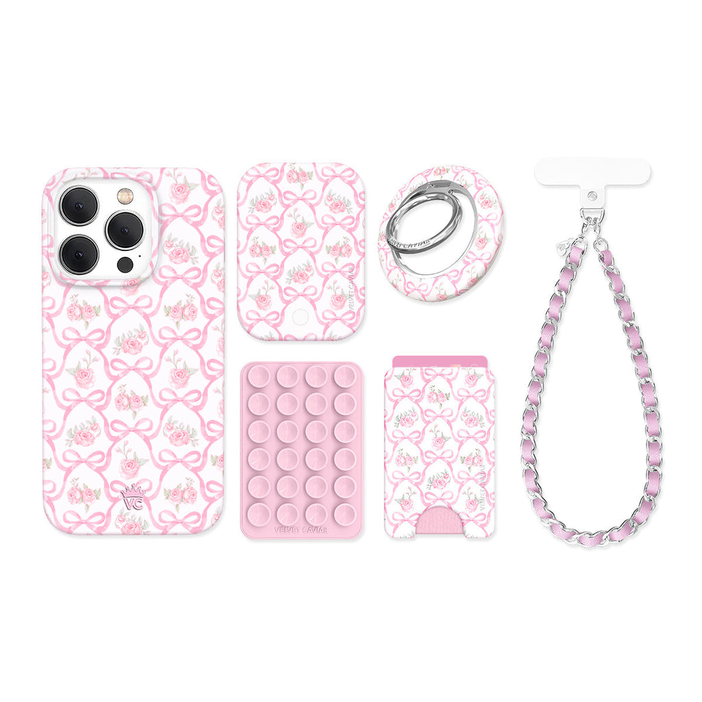 Lovely Pink Bows iPhone Bundle Set