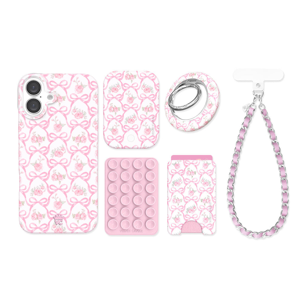 Lovely Pink Bows iPhone Bundle Set