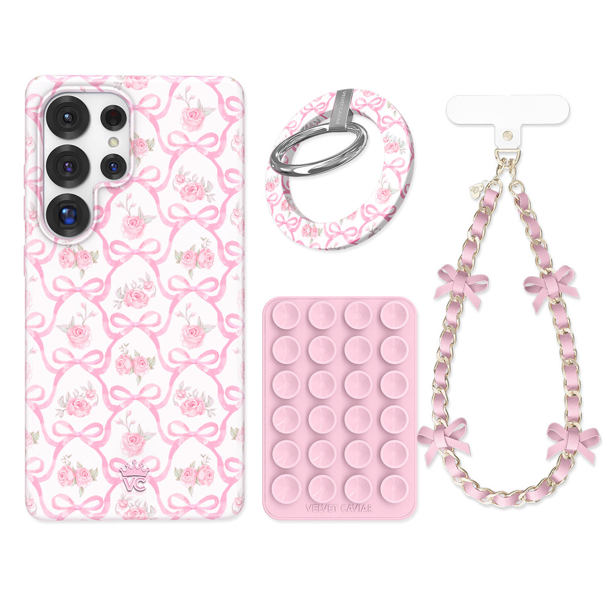 Lovely Pink Bows Samsung Bundle Set