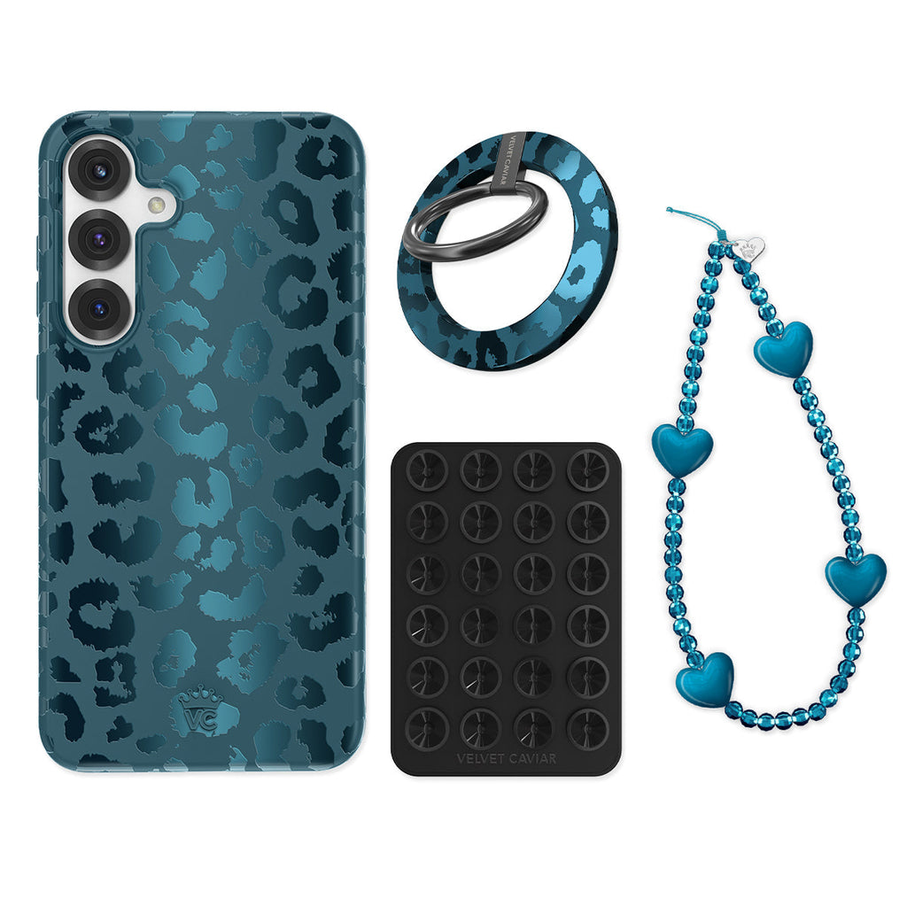 Metallic Navy Leopard Samsung Bundle Set