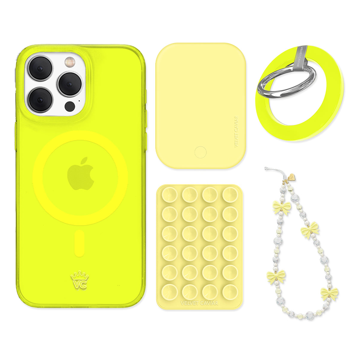 Neon Yellow iPhone Bundle Set - Grip