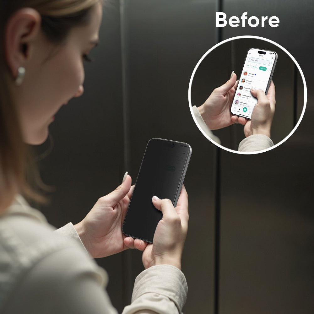 NanoArmour ONETIME PRO Privacy Anti Reflective Infinity Edge – iPhone 16 Series