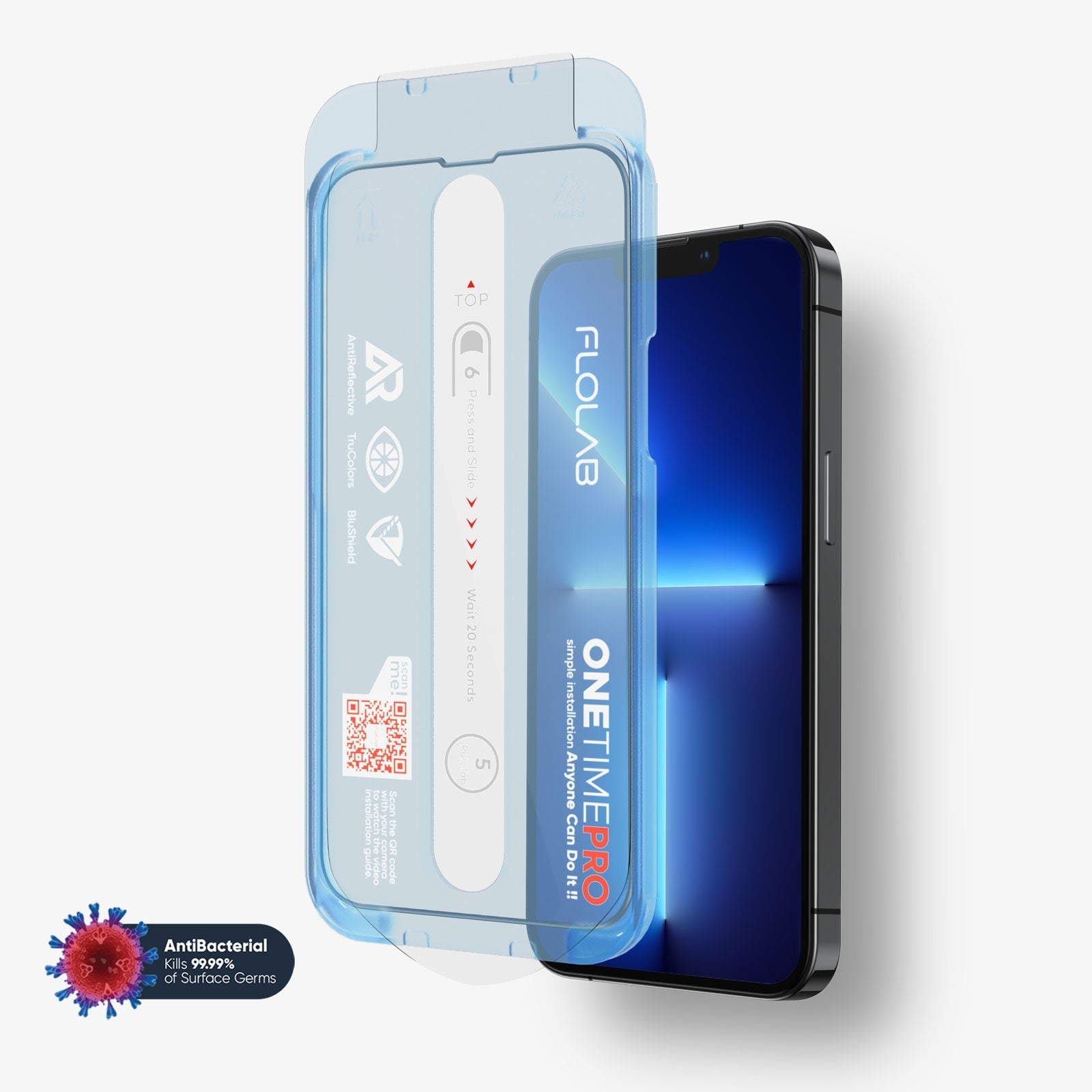 NanoArmour ONETIME PRO Blue Light + Anti Reflective Infinity Edge – iPhone 15 / 14 / 13 Series