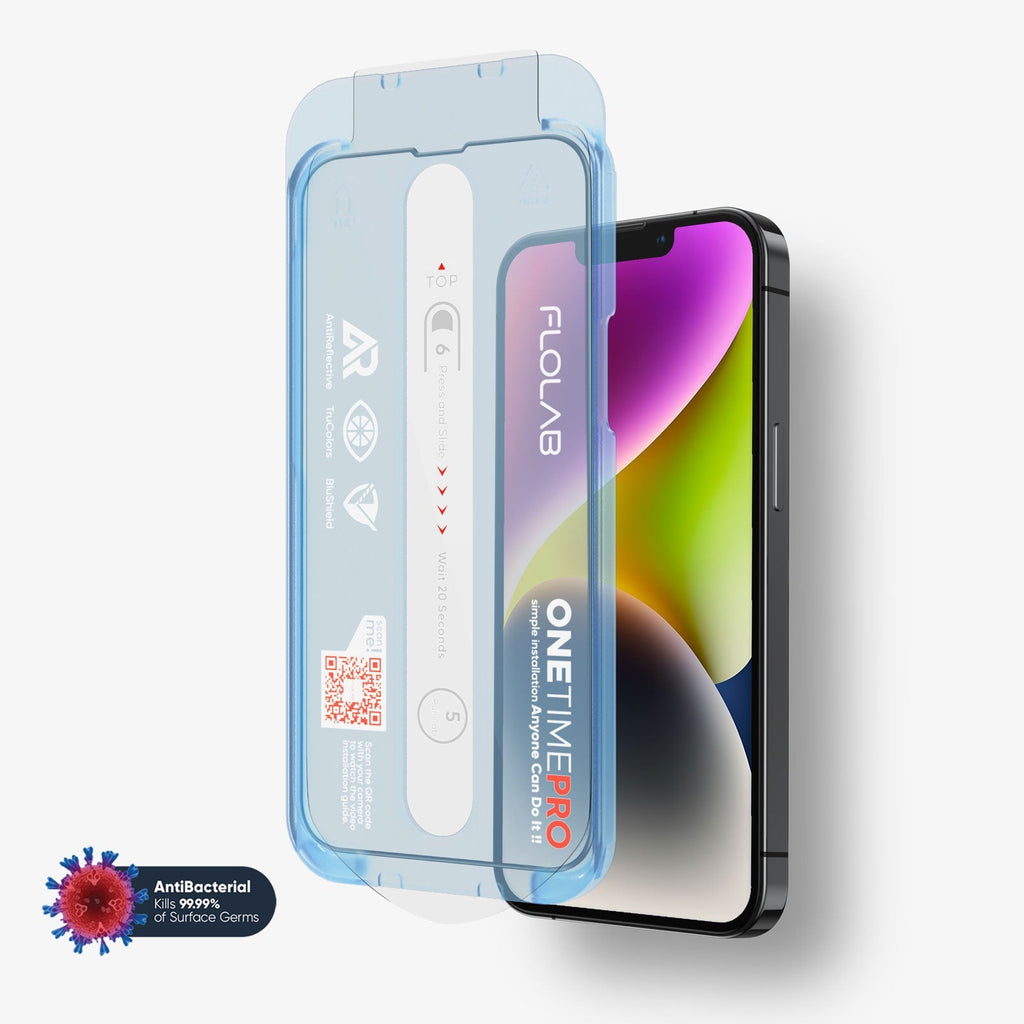 NanoArmour ONETIME PRO Blue Light + Anti Reflective Infinity Edge – iPhone 15 / 14 / 13 Series