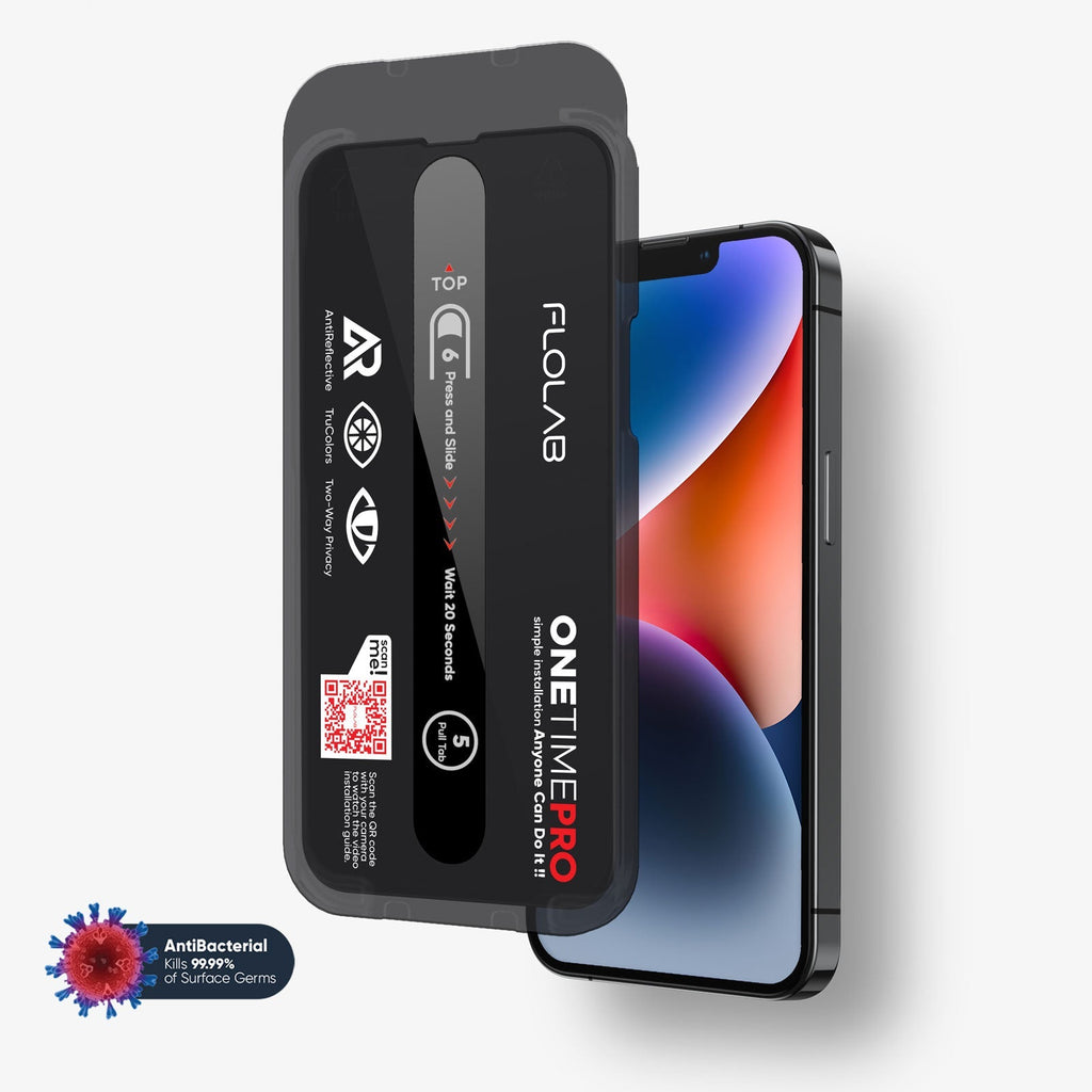 NanoArmour ONETIME PRO Privacy Anti Reflective Infinity Edge – iPhone 16/15/14/13 Series