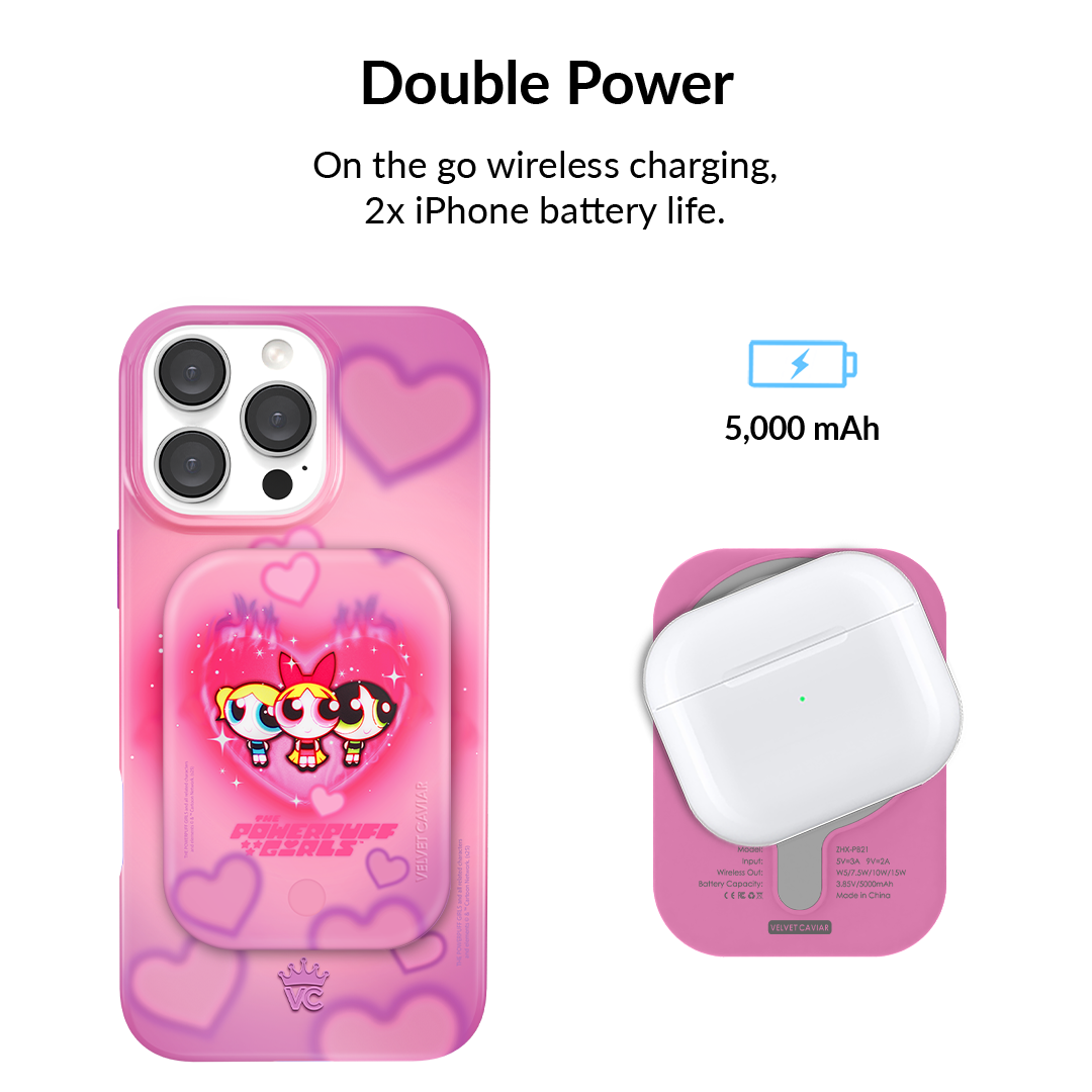 The Powerpuff Girls Airbrush Hearts MagSafe Battery Power Pack