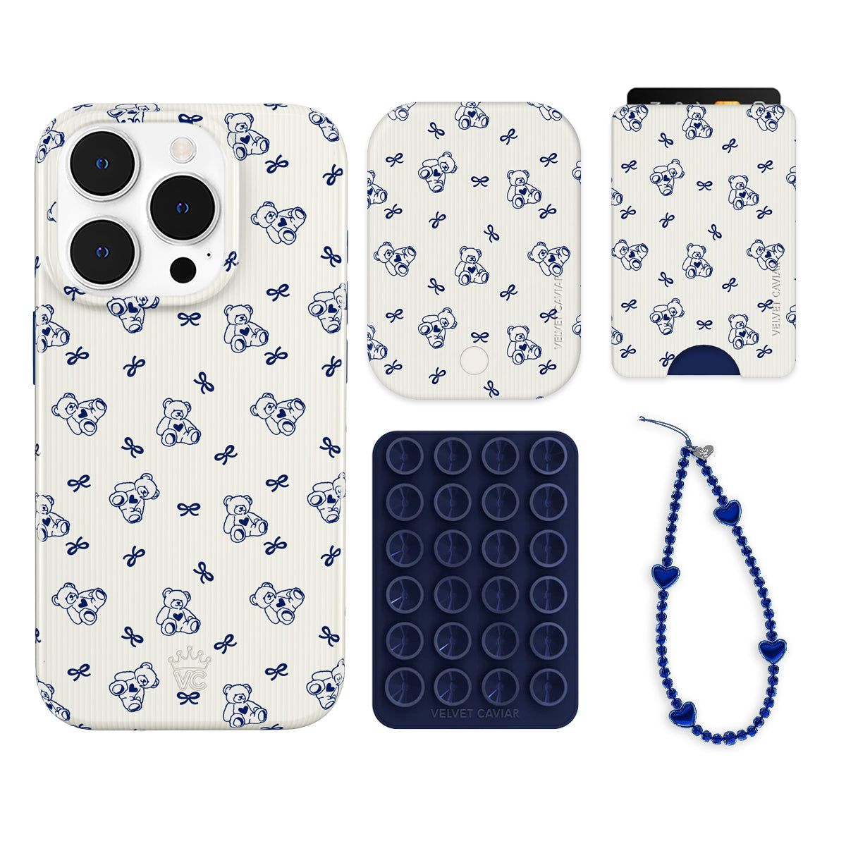 Preppy Teddy iPhone Bundle Set - Wallet
