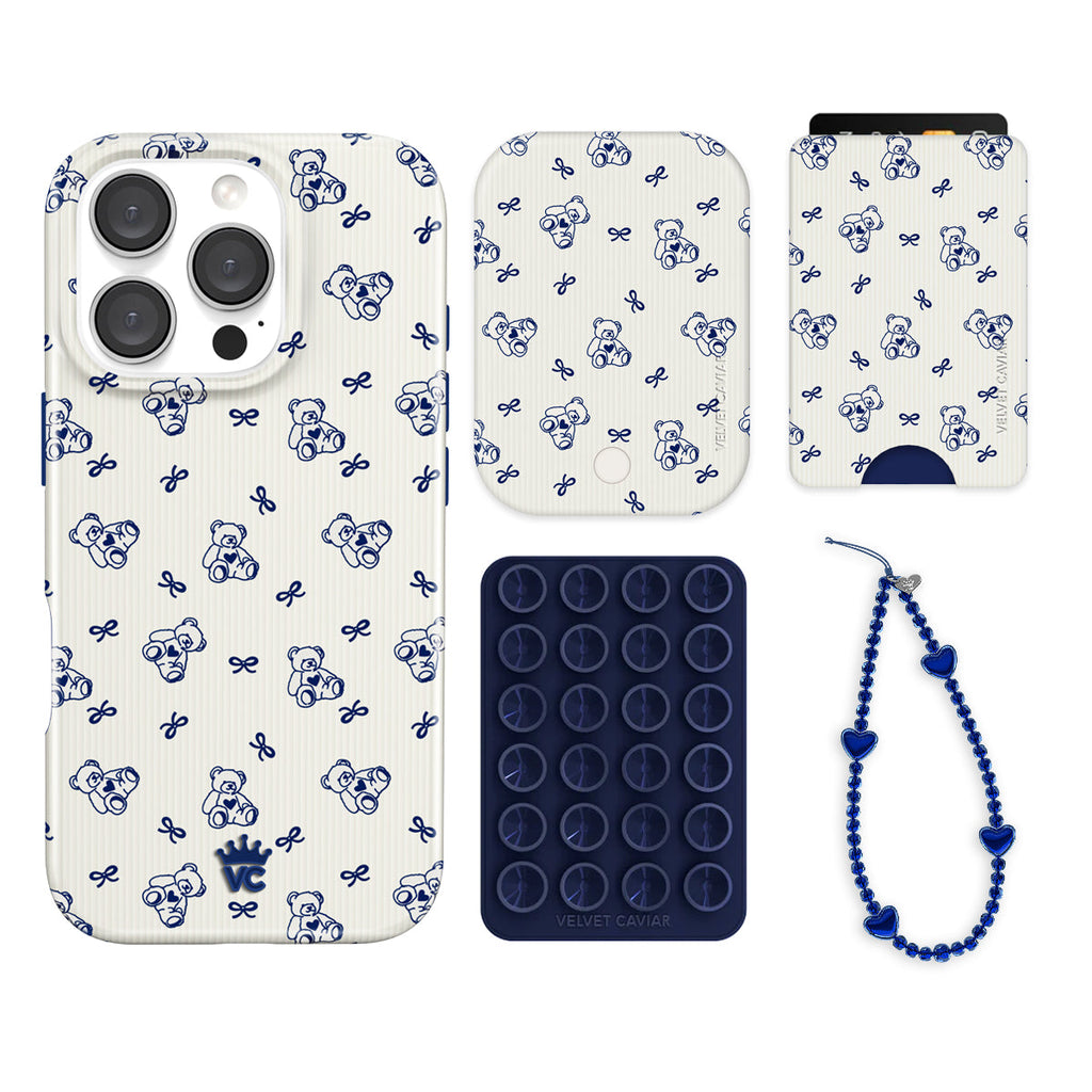 Preppy Teddy iPhone Bundle Set - Wallet