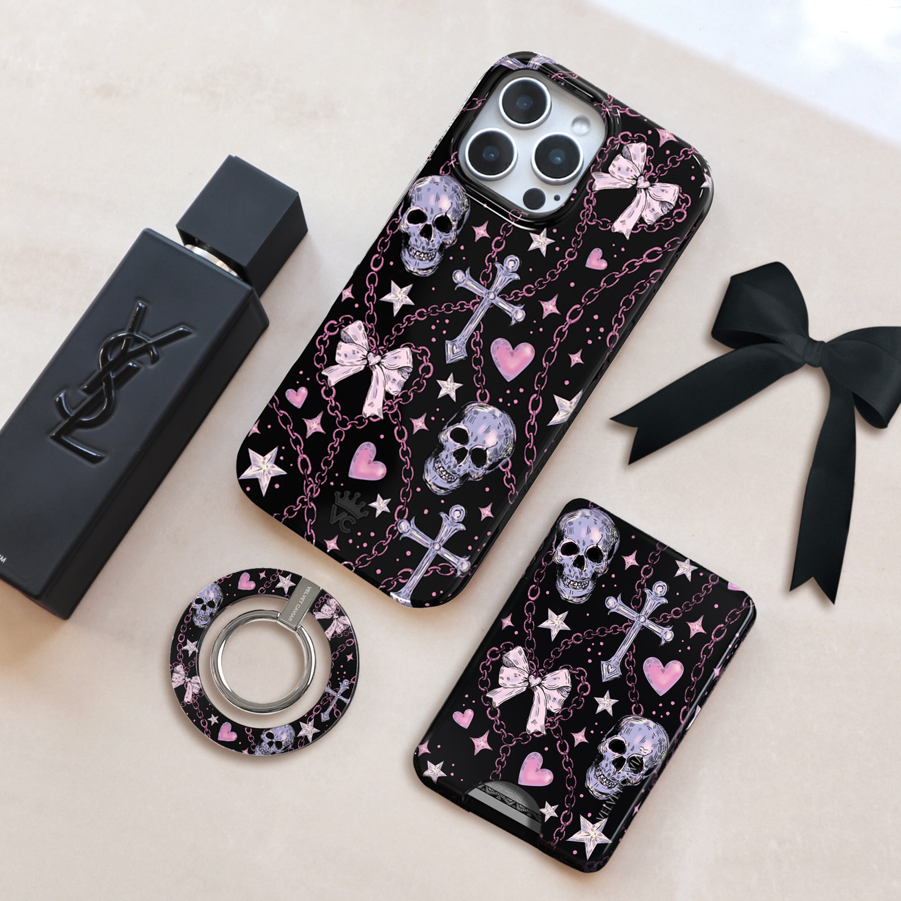 Pretty Punk Skulls MagSafe Grip Ring