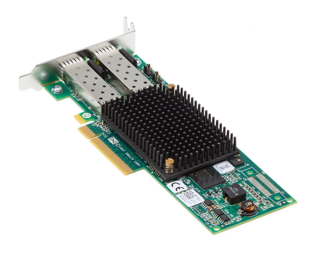 Dell Emulex LPE12002-E Dual Port 8GB Fiber Channel SFP+ HBA Low Profile