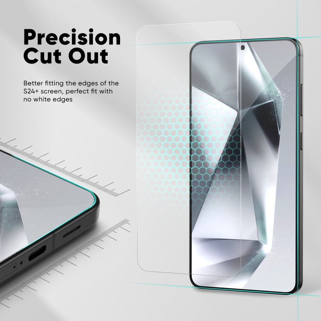 FLOLAB ONETIME NanoArmour 2-Pack Ultra Clear Screen Protector – Samsung Galaxy S25 Plus (Compatible with S24 Plus)