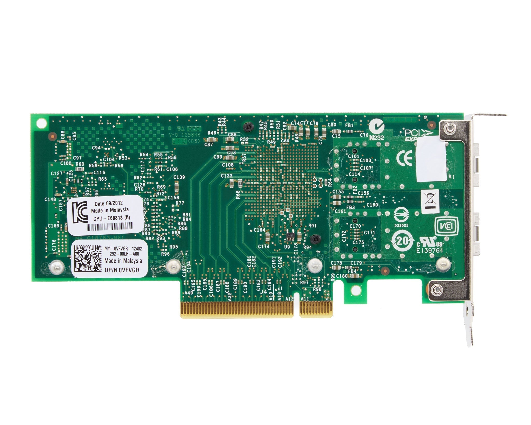 Dell Intel X520-DA2 Dual Port 10GB SFP+ CNA Low Profile