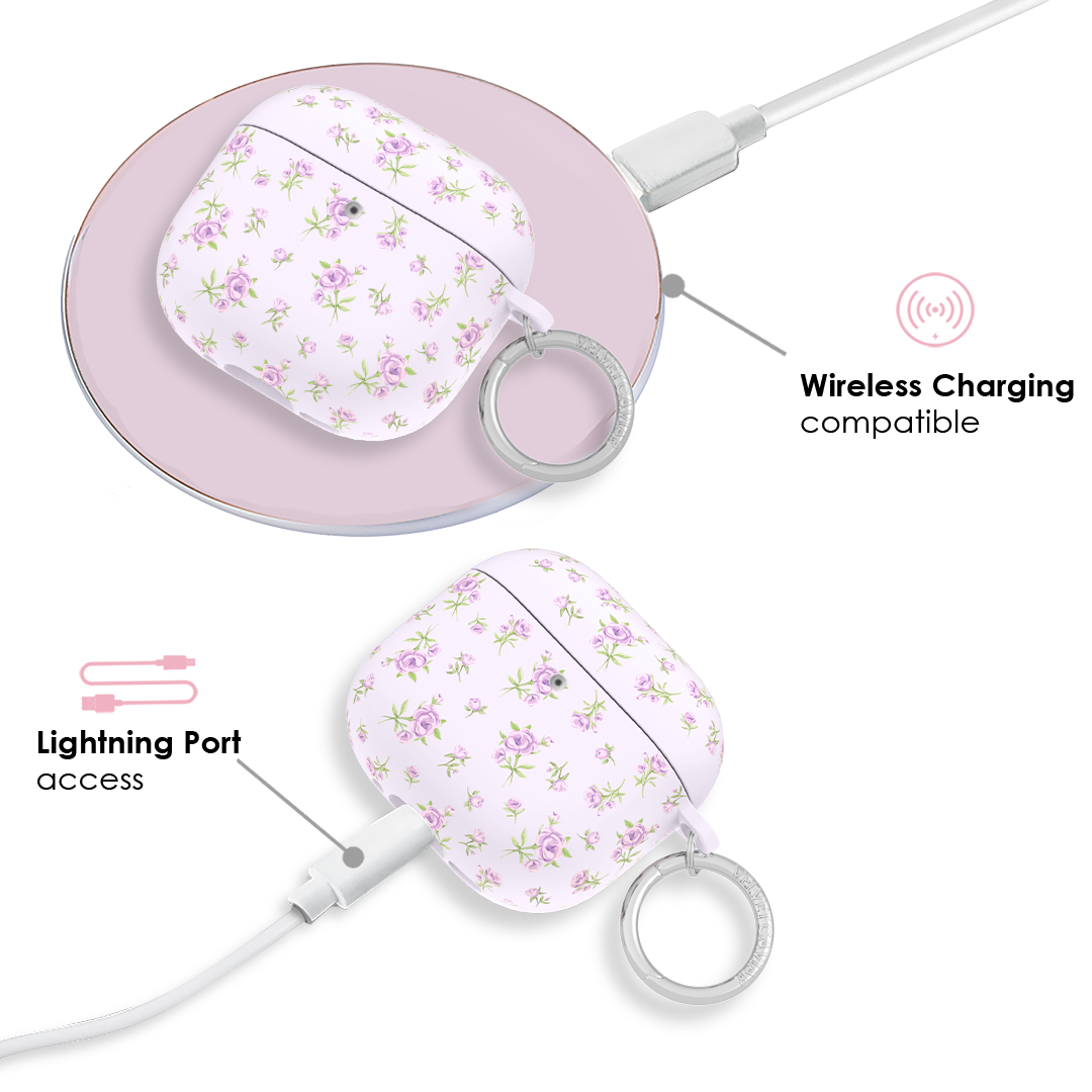Dainty Lilac Floral AirPod Case