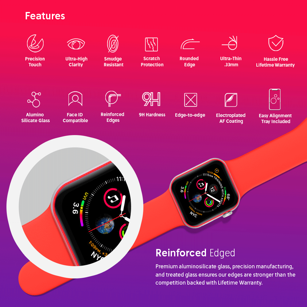 NanoArmour for Apple Watch Ultra 2 / Ultra 1 Screen Protector