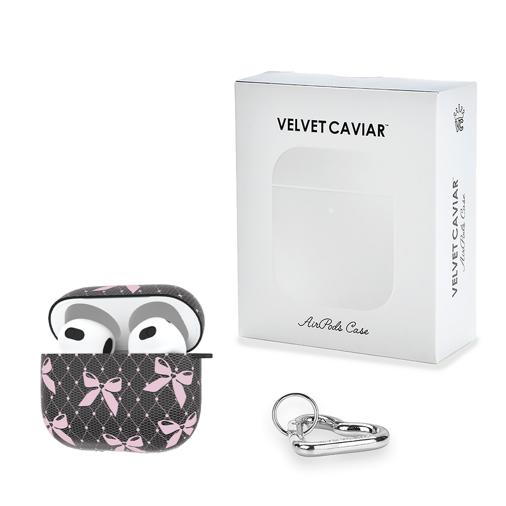 Lacy Pink Bows AirPod Case