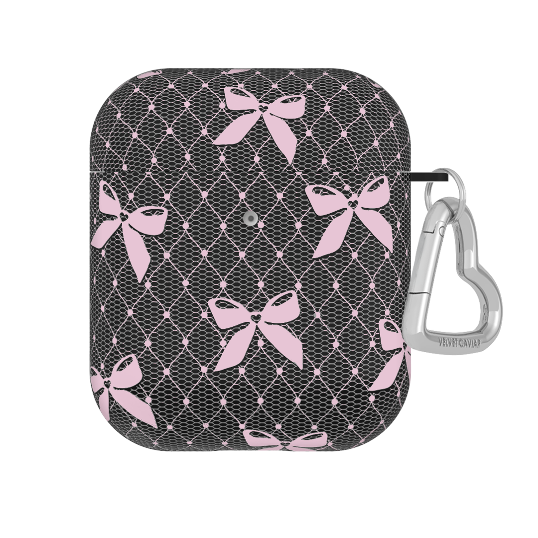 Lacy Pink Bows AirPod Case