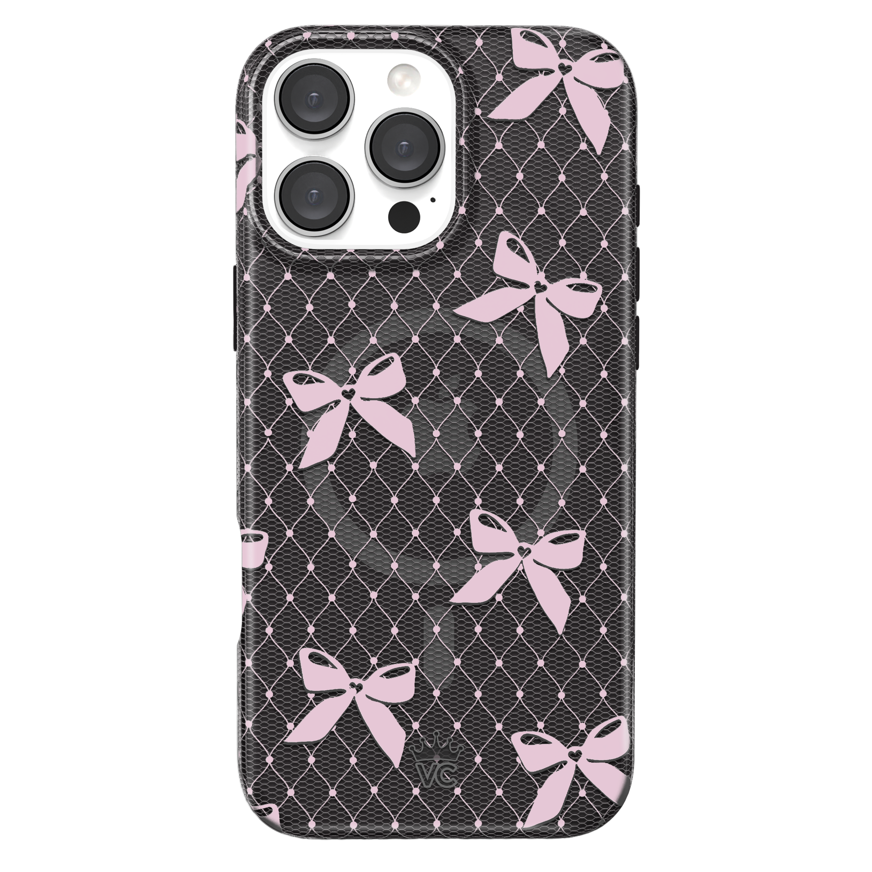 Lacy Pink Bows iPhone Case