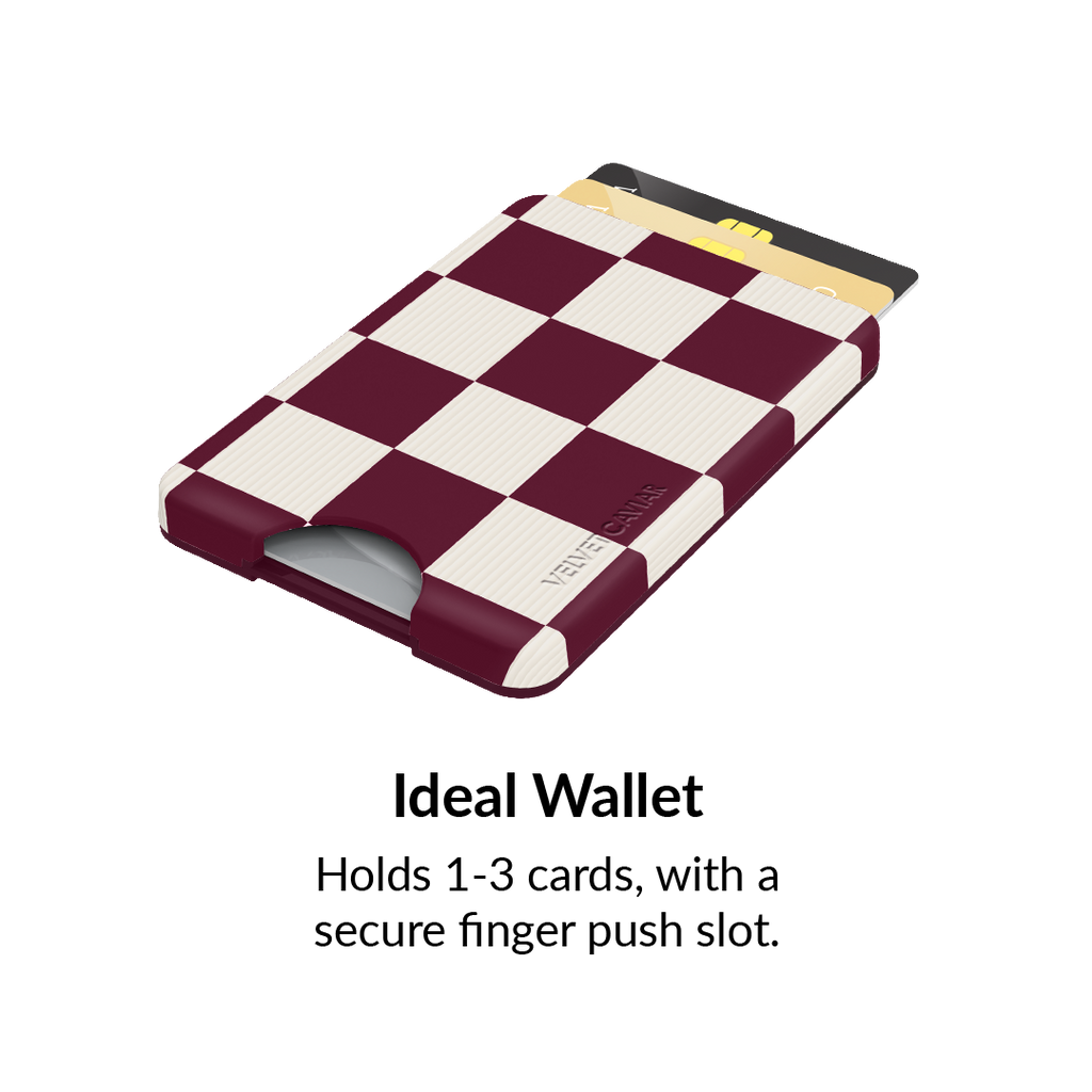 Burgundy Vibe Checker MagSafe Wallet