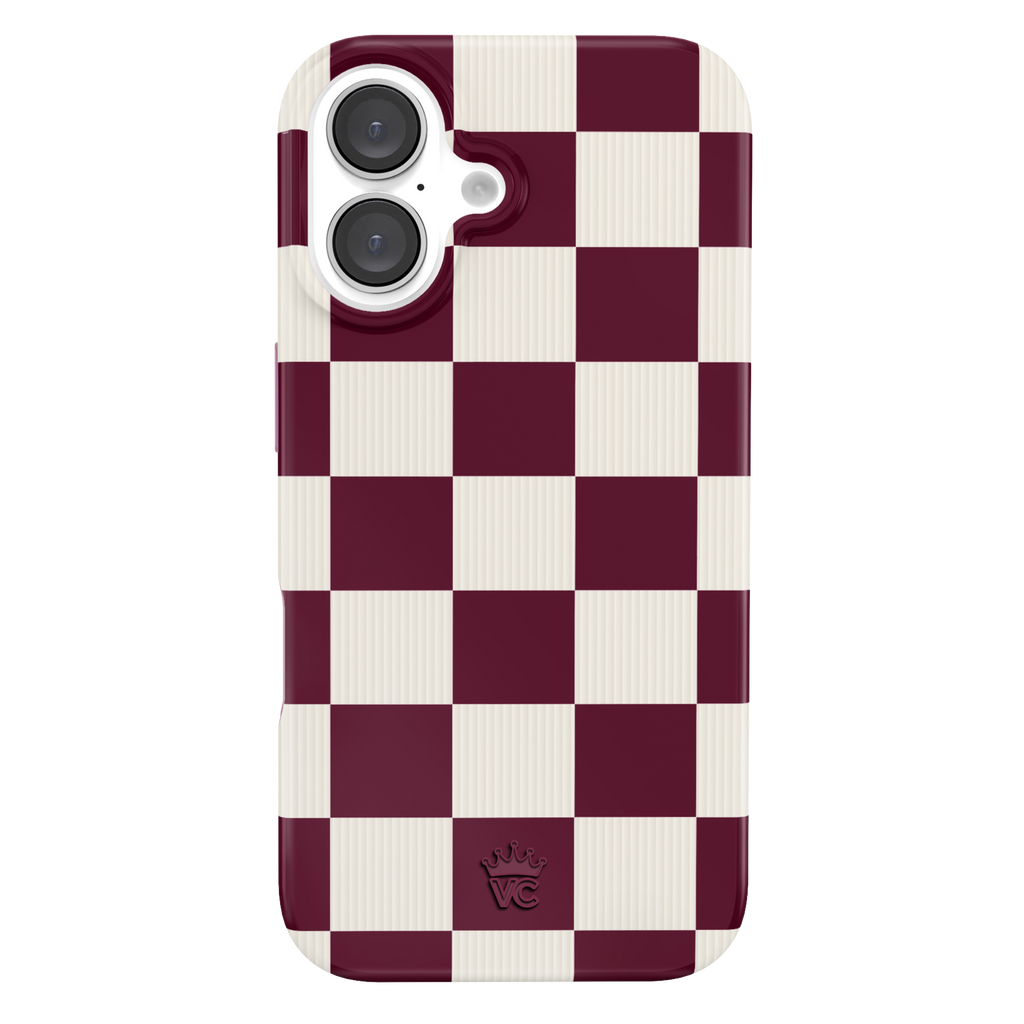 Burgundy Vibe Check iPhone Case