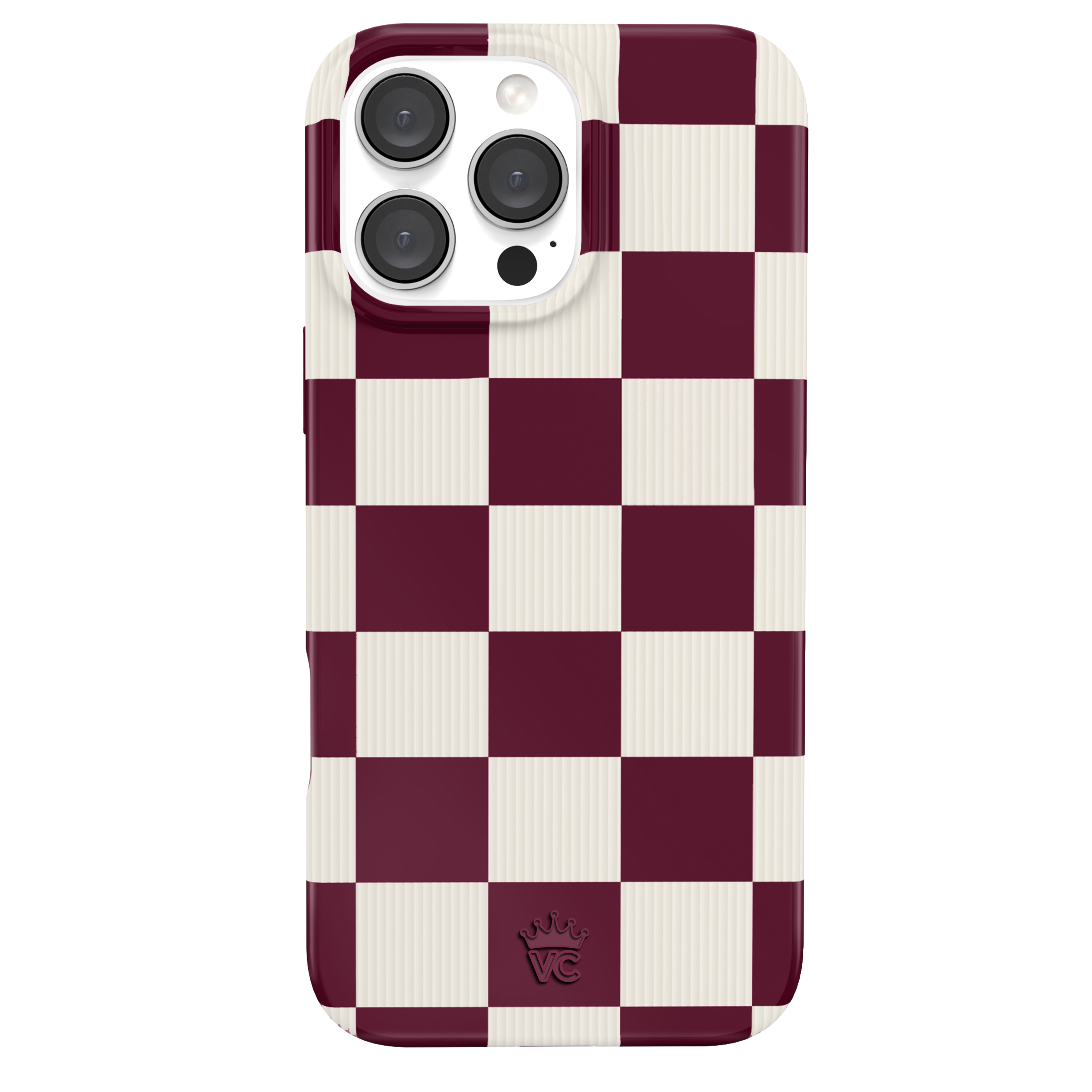 Burgundy Vibe Check iPhone Case
