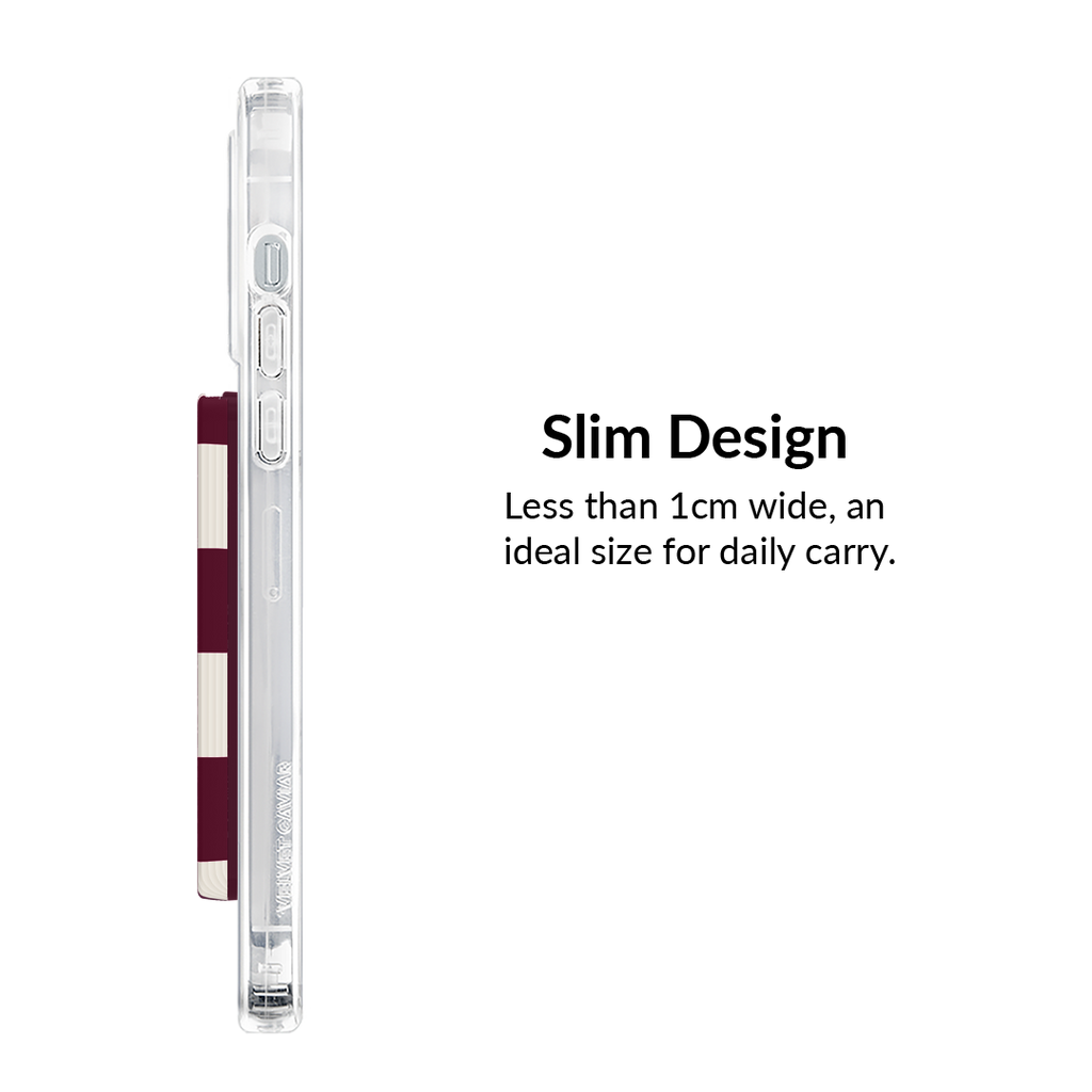 Burgundy Vibe Checker MagSafe Wallet