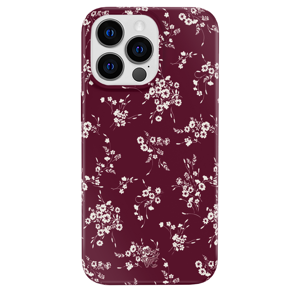 French Burgundy Floral iPhone Case