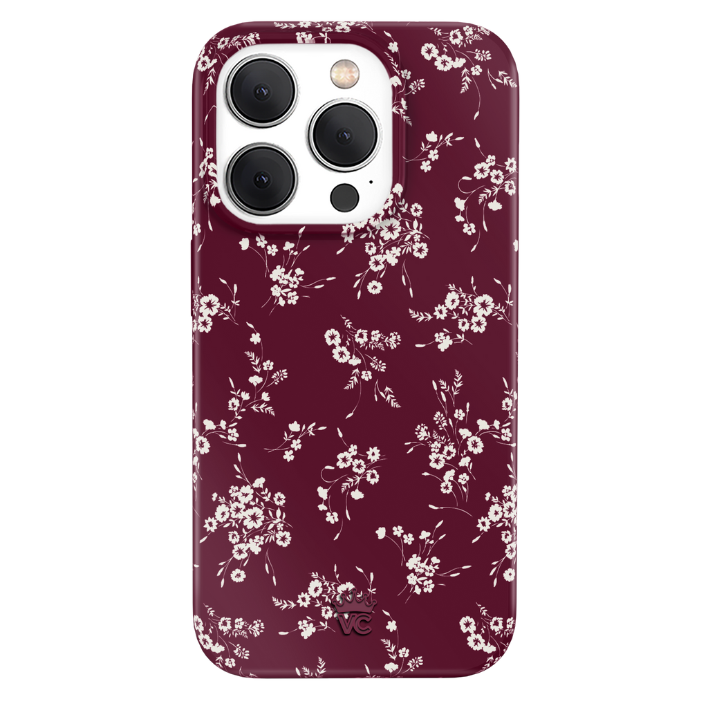 French Burgundy Floral iPhone Case