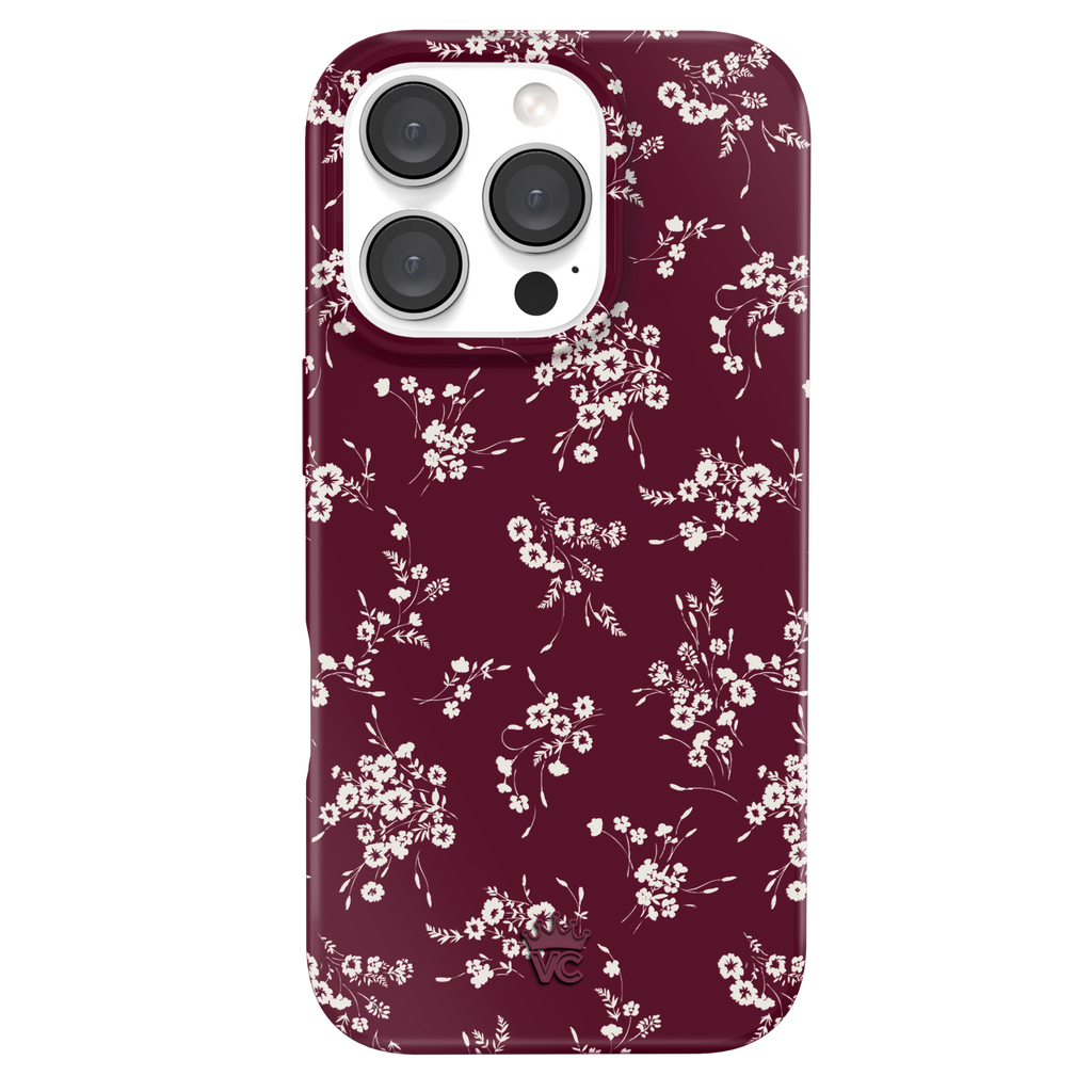 French Burgundy Floral iPhone Case