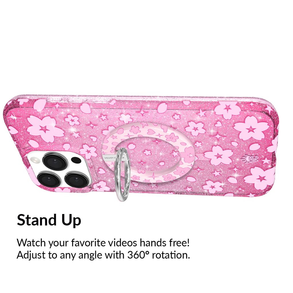 Pink Cherry Blossom MagSafe Grip Ring