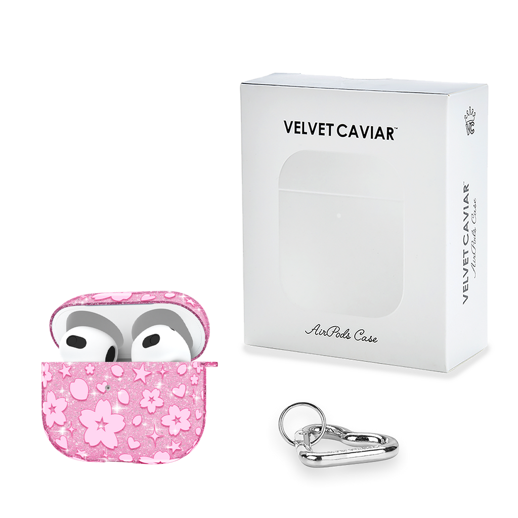 Cherry Blossom Glitter AirPod Case