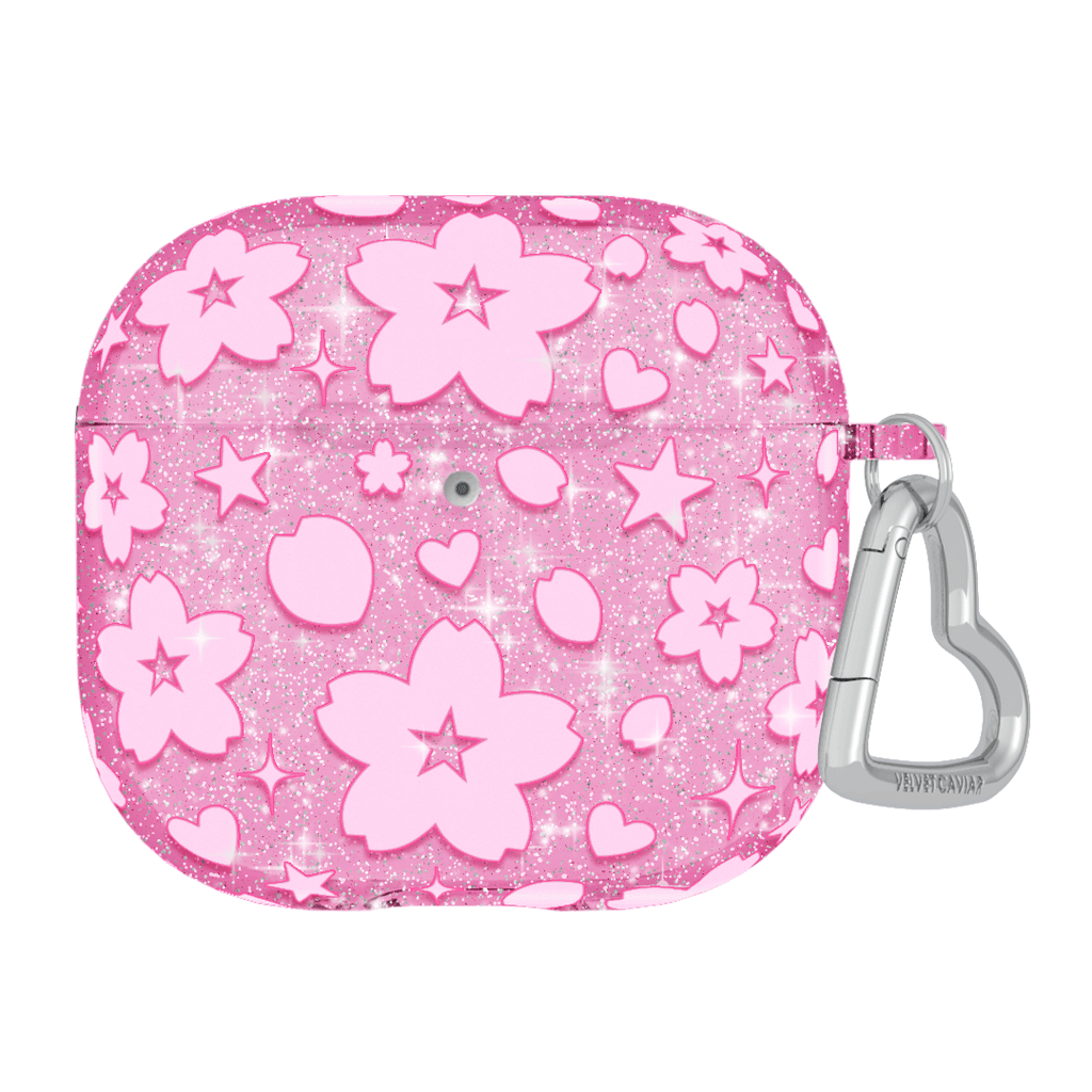 Cherry Blossom Glitter AirPod Case