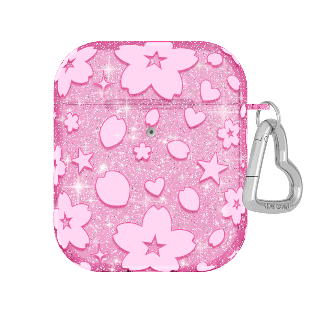 Cherry Blossom Glitter AirPod Case