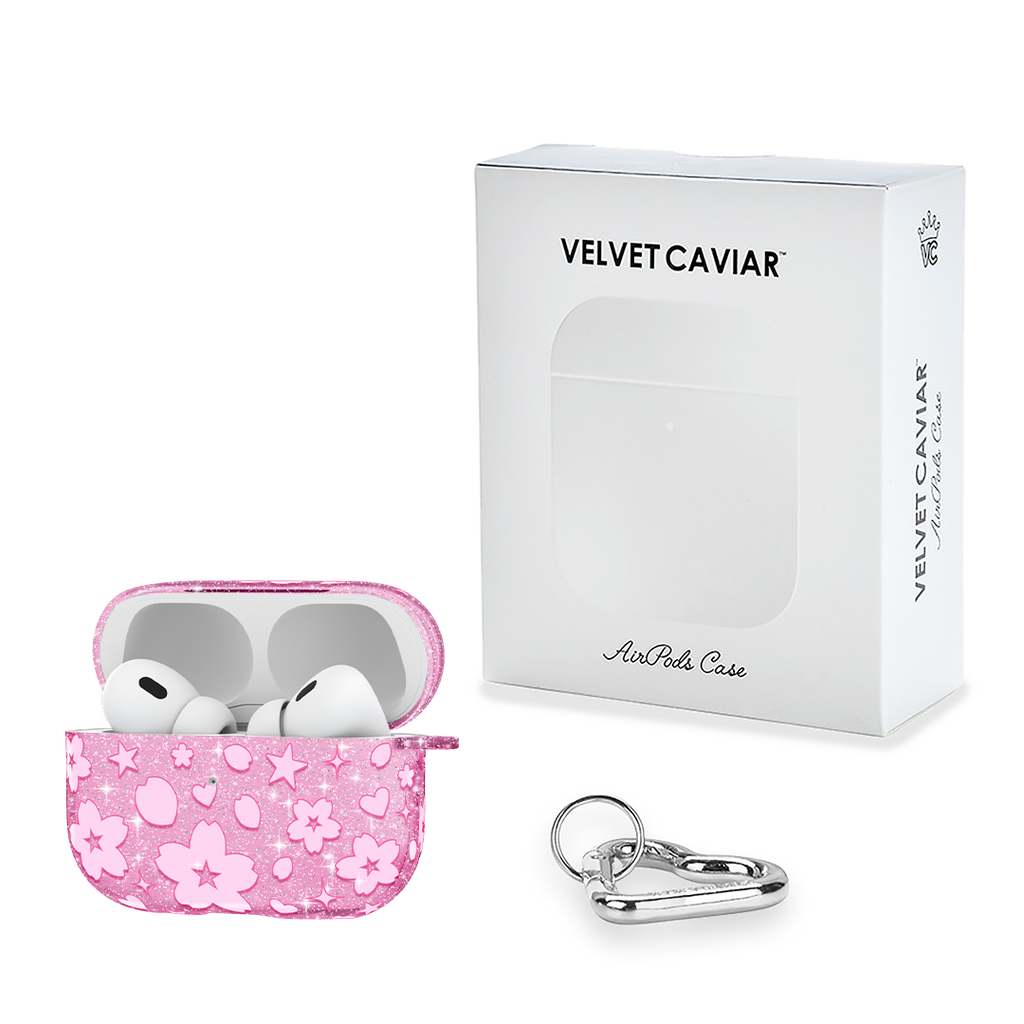 Cherry Blossom Glitter AirPod Case