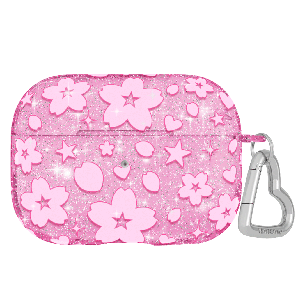 Cherry Blossom Glitter AirPod Case