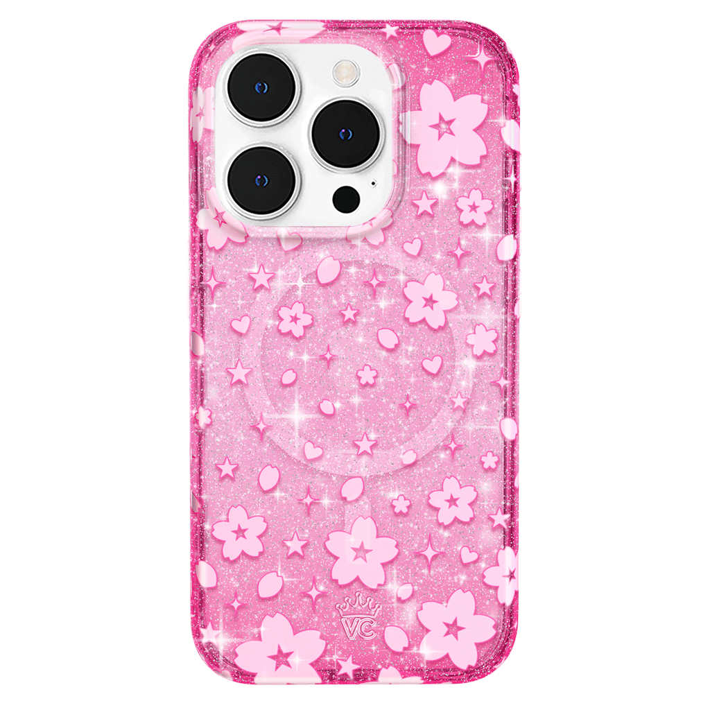 Cherry Blossom Glitter iPhone Case