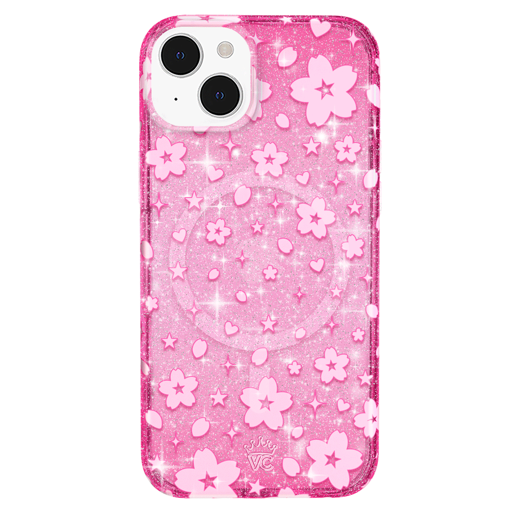Cherry Blossom Glitter iPhone Case
