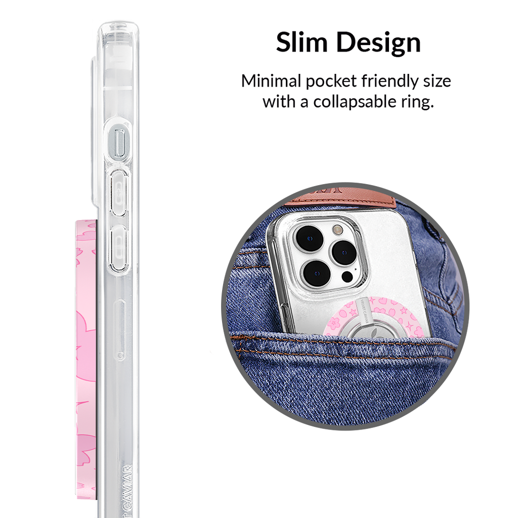 Pink Cherry Blossom MagSafe Grip Ring