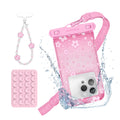 Pink Cherry Blossom Waterproof Floating Phone Pouch Bundle