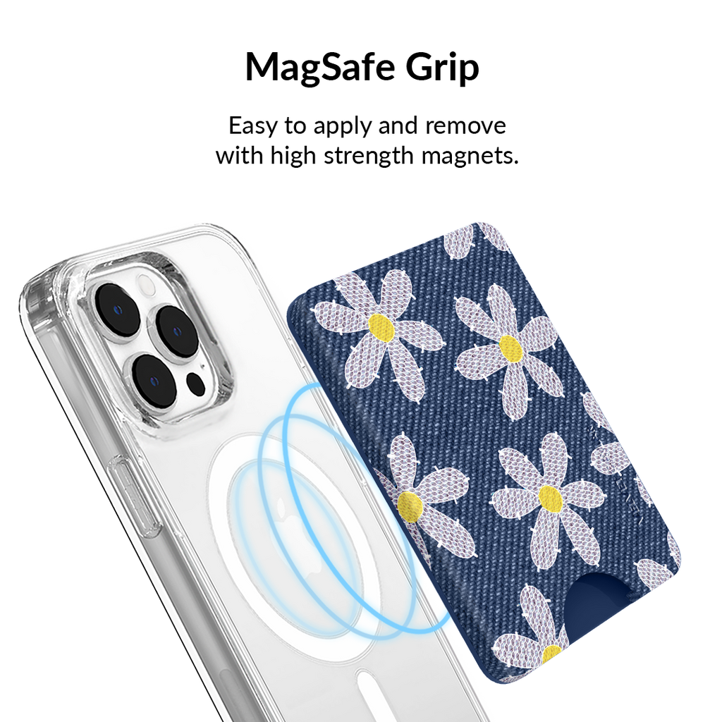 Denim Daisy MagSafe Wallet
