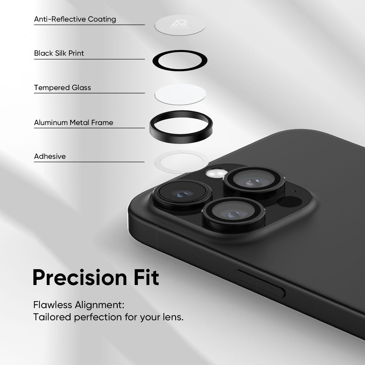 NanoArmour Camera Protector Anti Reflective – iPhone 16 Pro / Pro Max (4 Pro Colors)