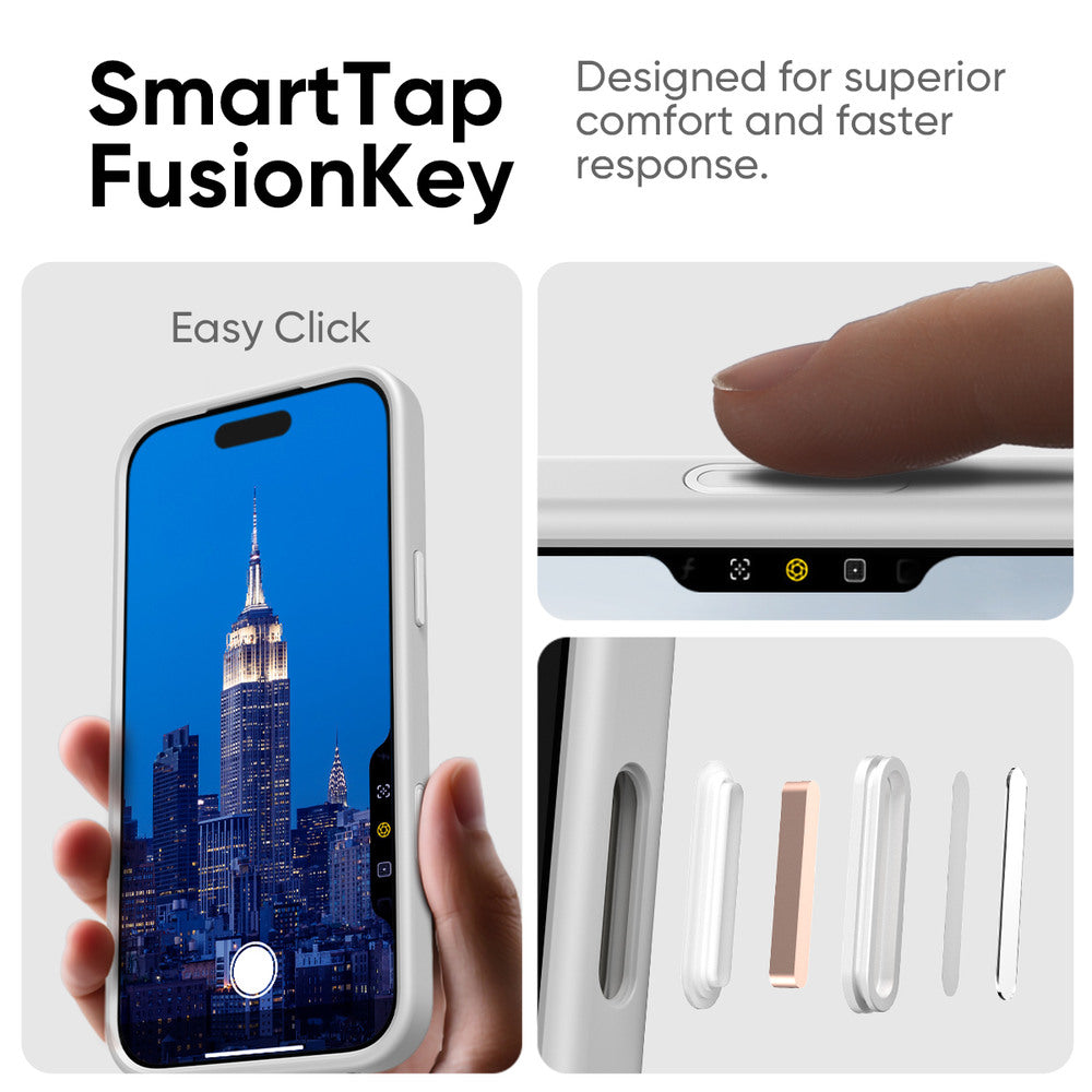 FLOLAB Surtect Tri-Fusion MagSafe Compatible Case – iPhone 17 Series (White Clear)