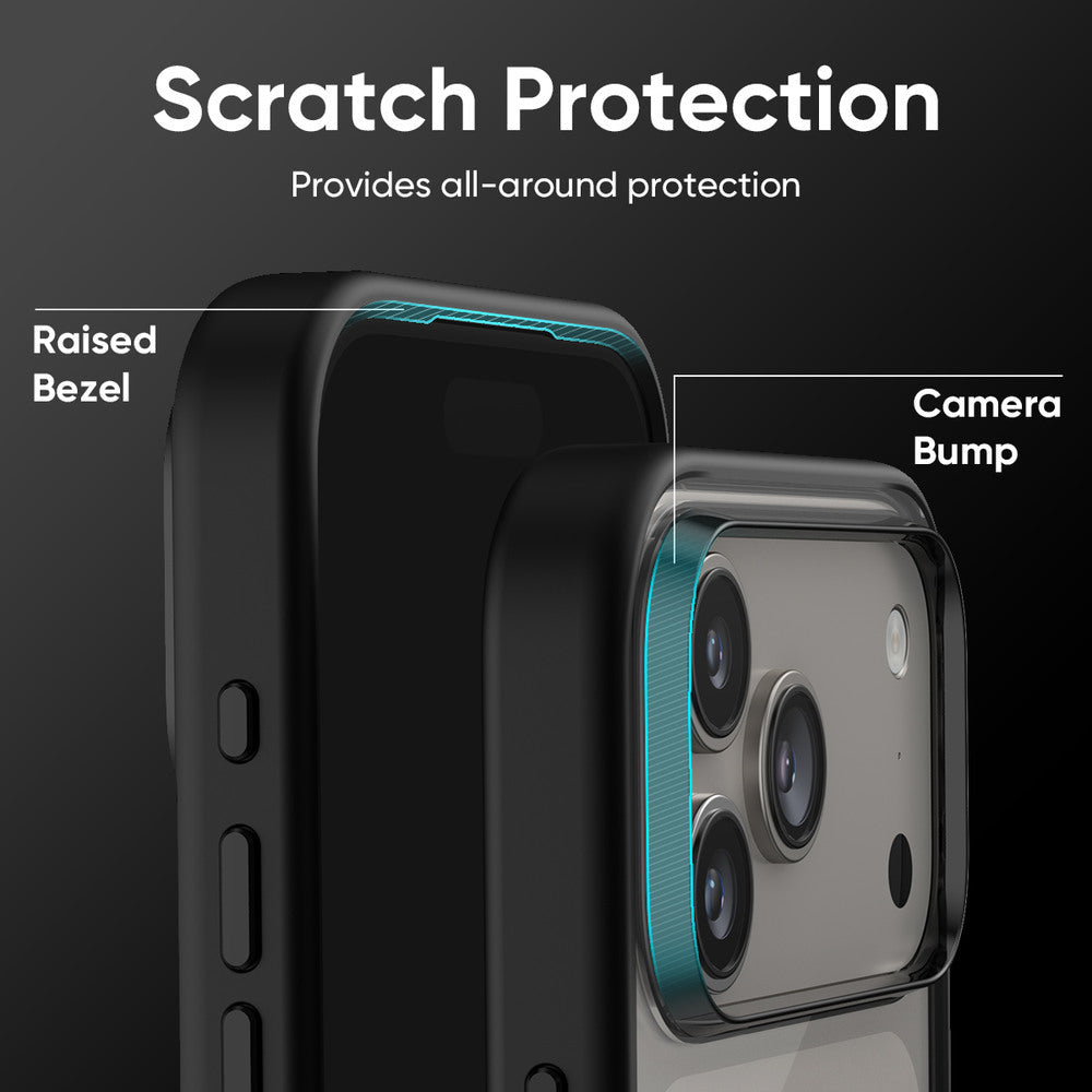 FLOLAB Surtect Tri-Fusion MagSafe Compatible Case – iPhone 17 Series (Black Clear)