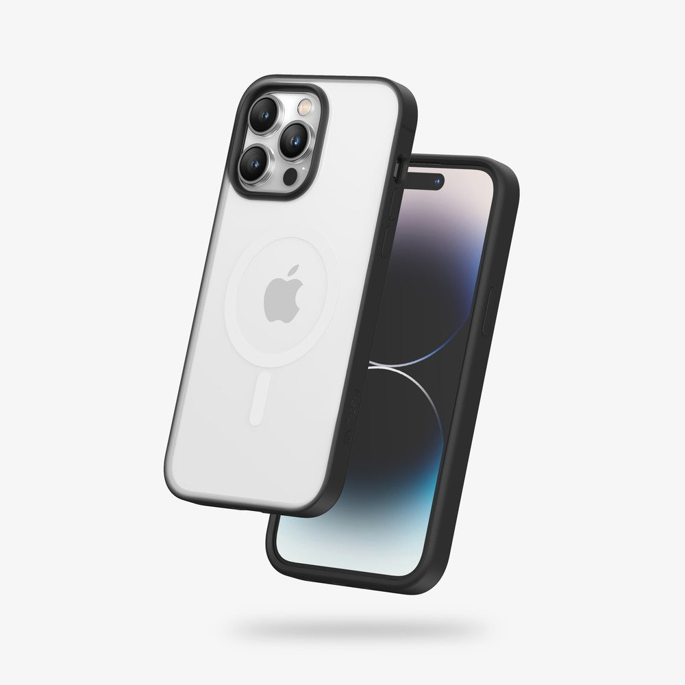 FLOLAB Surtect Tri-Fusion MagSafe Compatible Case – iPhone 14 Series (Black Frost)