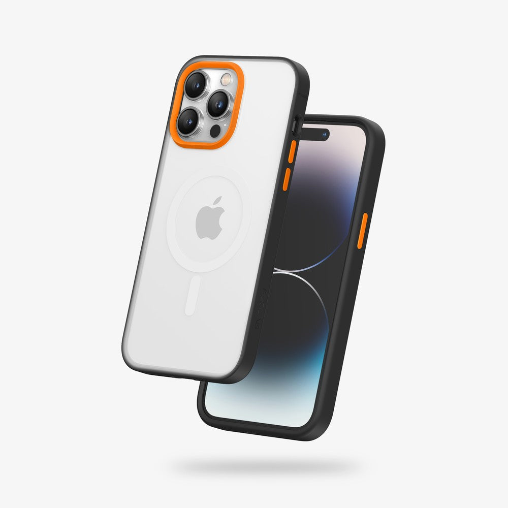FLOLAB Surtect Tri-Fusion MagSafe Compatible Case – iPhone 14 Series (Black Frost)