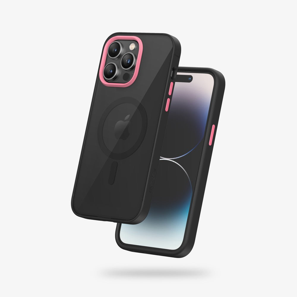 FLOLAB Surtect Tri-Fusion MagSafe Compatible Case – iPhone 14 Series (Black Translucent Clear)