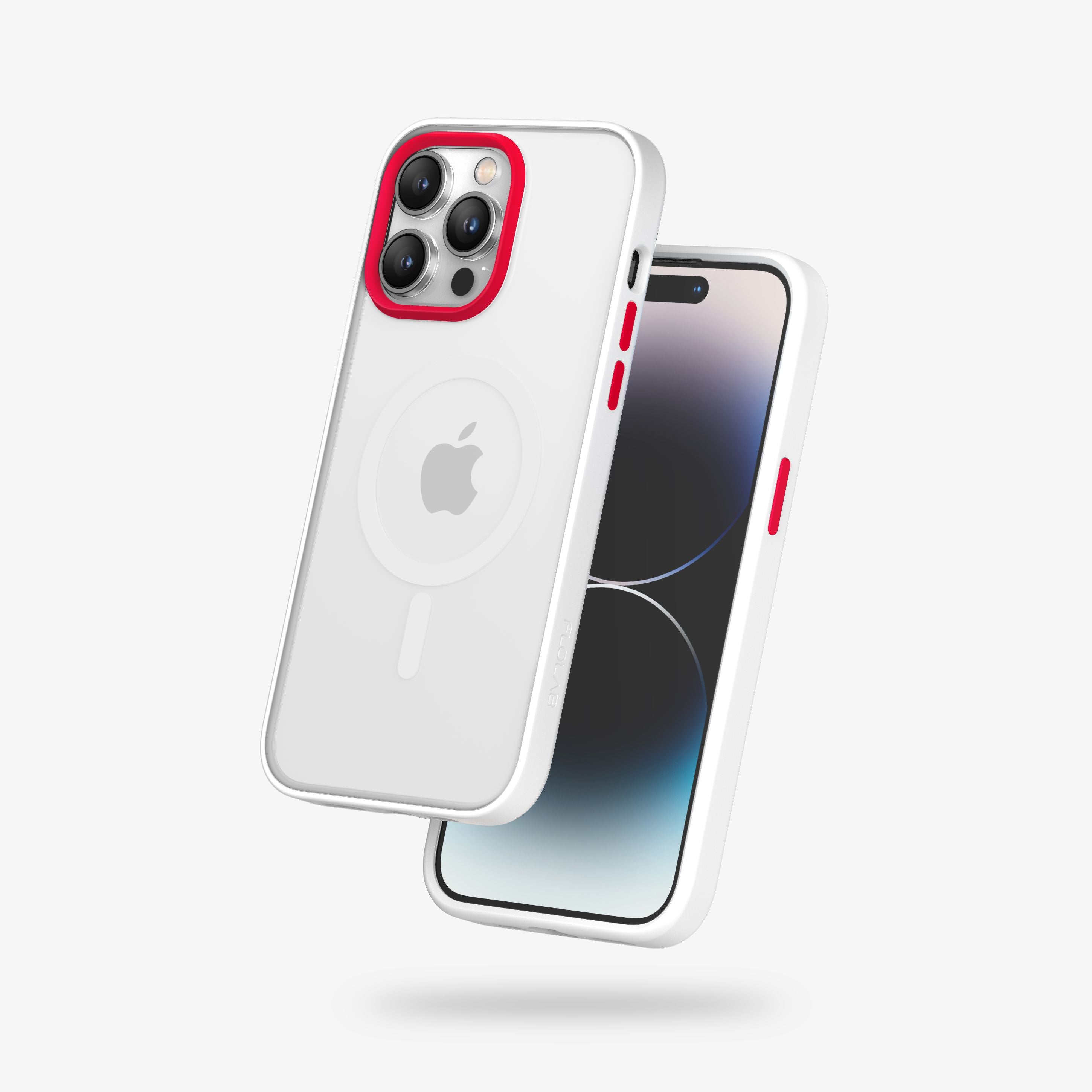 FLOLAB Surtect Tri-Fusion MagSafe Compatible Case – iPhone 14 Series (White Frost)