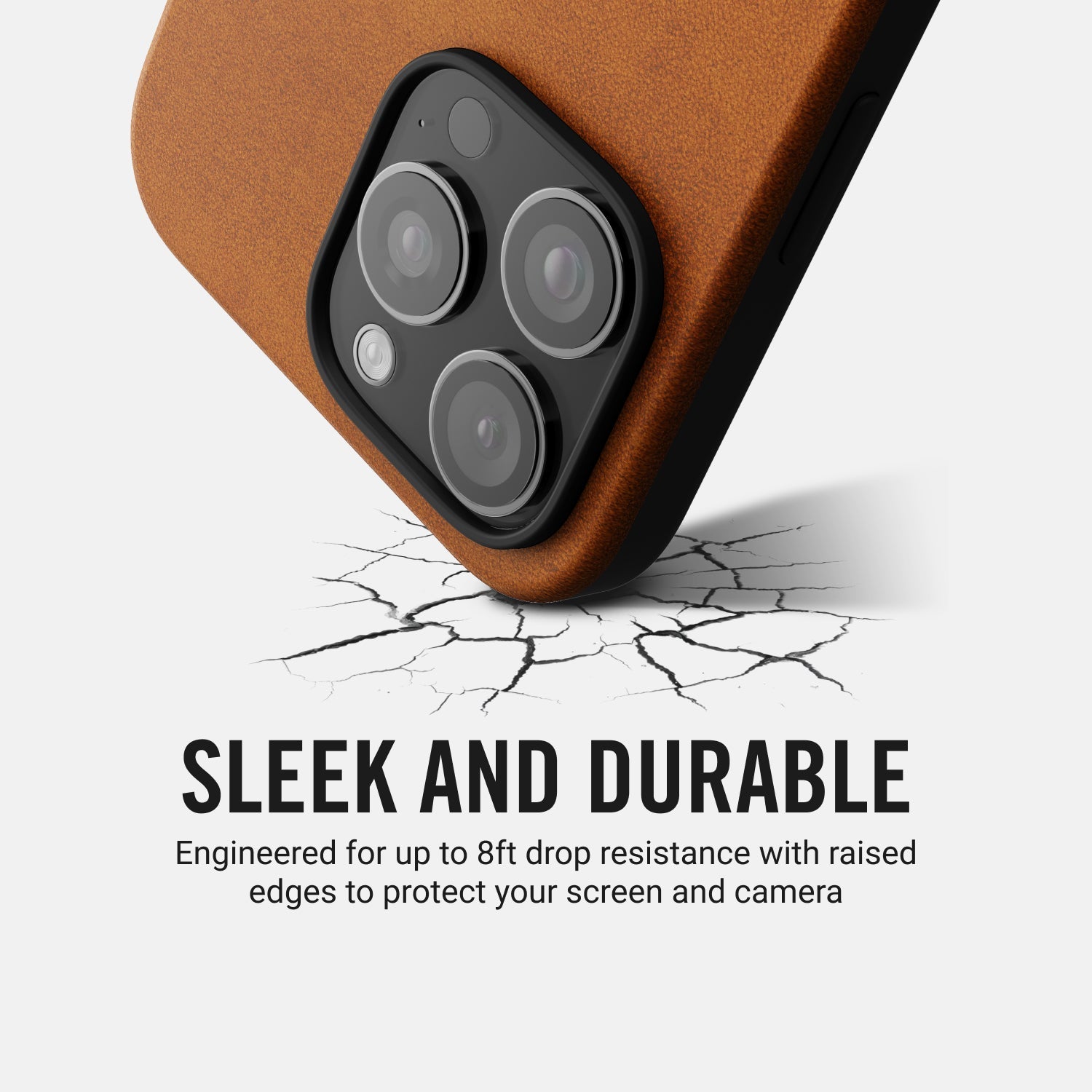 Everyday Phone Case - iPhone 16 Pro - Tobacco Brown Leather