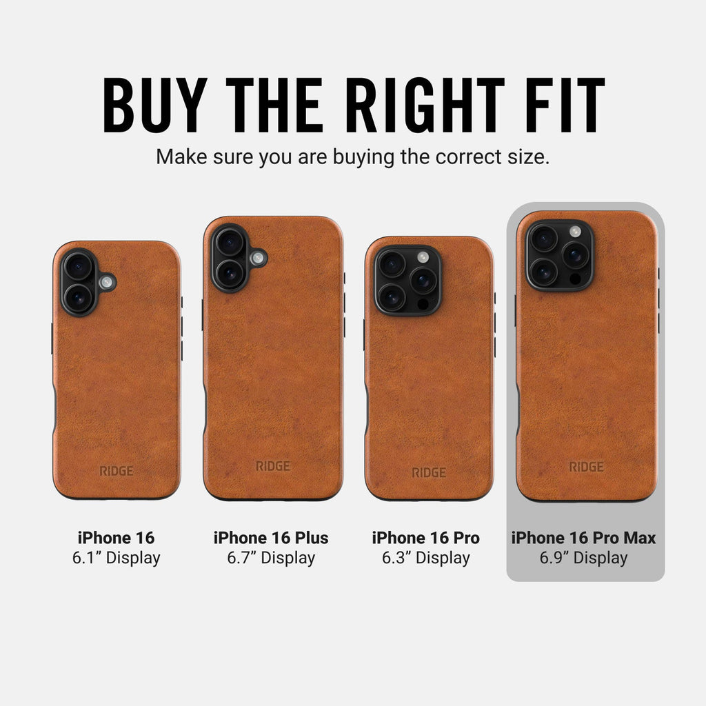 Everyday Phone Case - iPhone 16 Pro Max - Tobacco Brown Leather